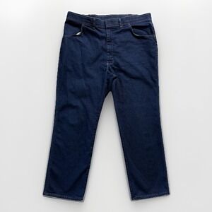 Vtg‎ 70s Wrangler Elite Jeans Mens 40x29 Dark Wash Denim Retro Trousers USA Made